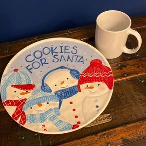 Cookies for Santa plate and mug